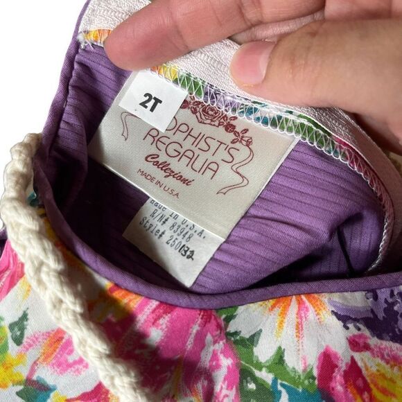 Vintage Sophist’s Regalia Flower Print Dress and Purse - Picture 8 of 9